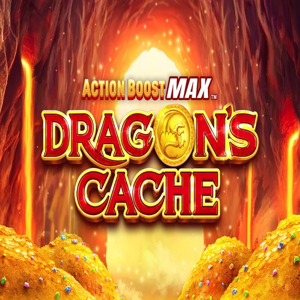 Action Boost Max Dragon's Cache by SpinPlay Games, showcased at qbetcasino.eu – game logo