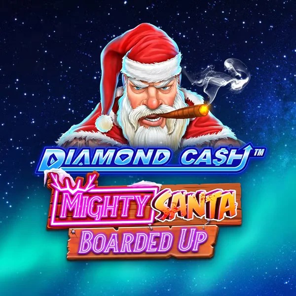 Diamond Cash Mighty Santa Boarded Up game by Greentube – logo hosted on Qbet Casino