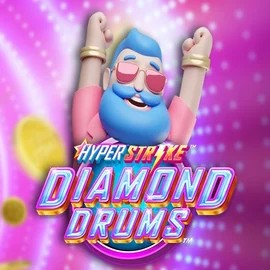 Hyper Strike Diamond Drums logo by Gameburger Studios at Qbet Casino
