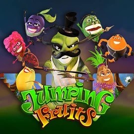 Jumping Fruits logo by Wazdan at Qbet Casino