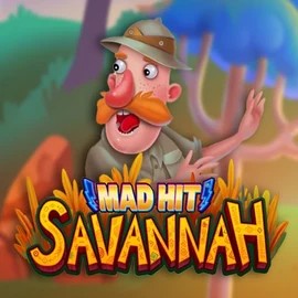 Mad Hit Savannah slot logo by RubyPlay at Qbet Casino