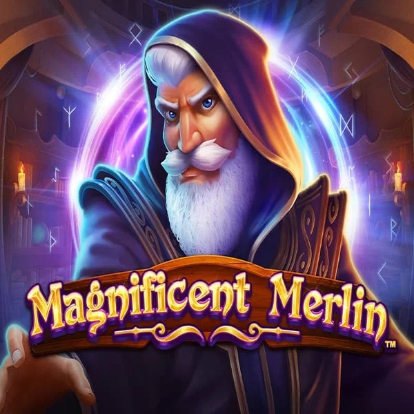 Magnificent Merlin slot logo by Greentube at Qbet Casino