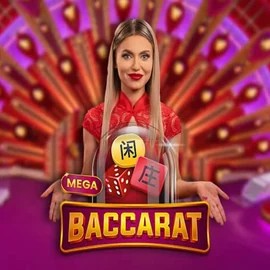 Mega Baccarat game by Pragmatic Play – logo hosted on Qbet Casino