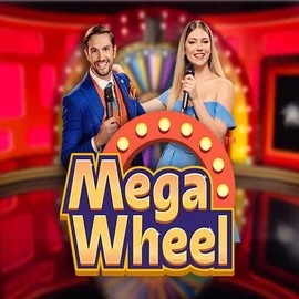 Mega Wheel slot logo by Pragmatic Play at Qbet Casino