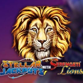 Stellar Jackpots with Serengeti Lions slot visual from Lightning Box Game available on qbetcasino.eu