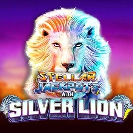 Stellar Jackpots with Silver Lion by Lightning Box Game, showcased at qbetcasino.eu – game logo