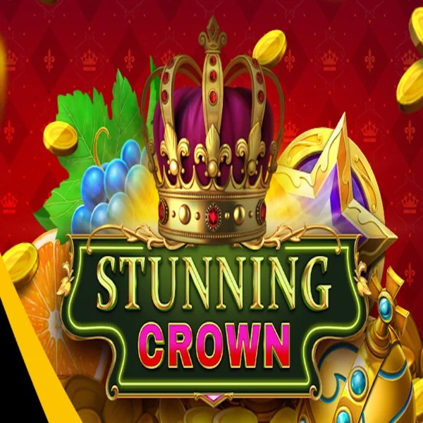 Stunning Crown slot logo by BF Games at Qbet Casino
