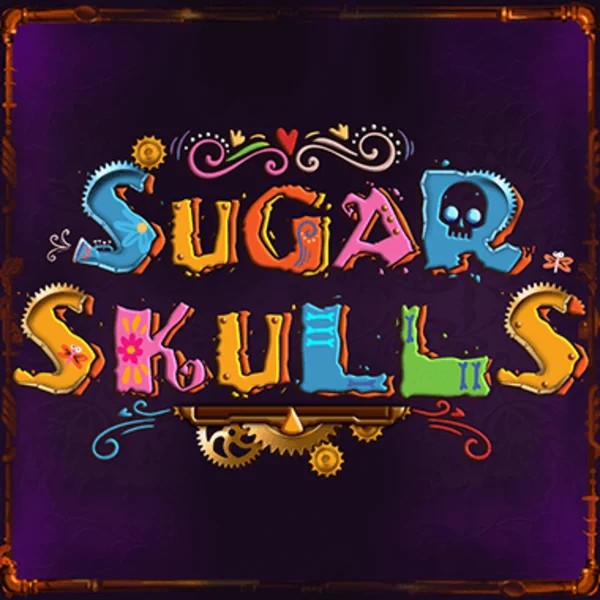Sugar Skulls logo by Booming Games Qbet Casino